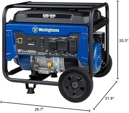 Westinghouse 6600 Peak Watt Home Backup Portable Generator, Transfer Switch Ready 30A Outlet, RV Ready 30A Outlets. - Image 9