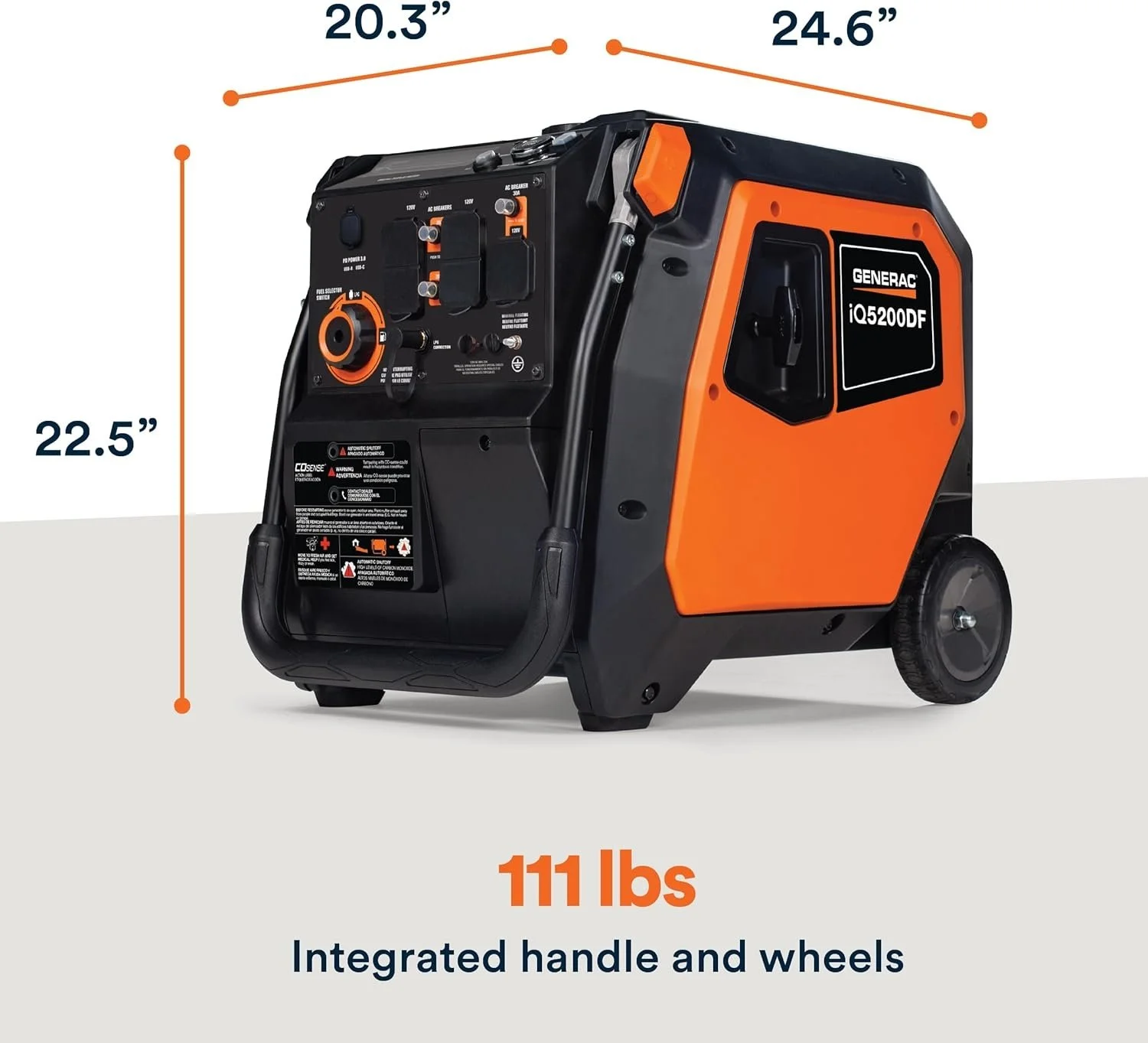 Generac iQ5200 5200W Dual Fuel Portable Inverter Generators. - Image 3