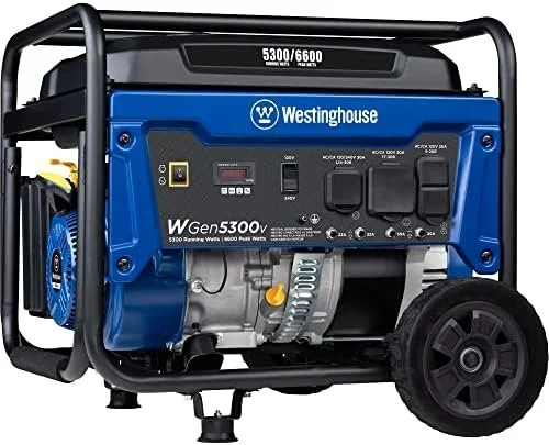 Westinghouse 6600 Peak Watt Home Backup Portable Generator, Transfer Switch Ready 30A Outlet, RV Ready 30A Outlets. - Image 4