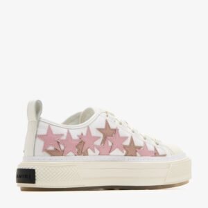 AMIRI White & Pink Stars Court Low Sneakers